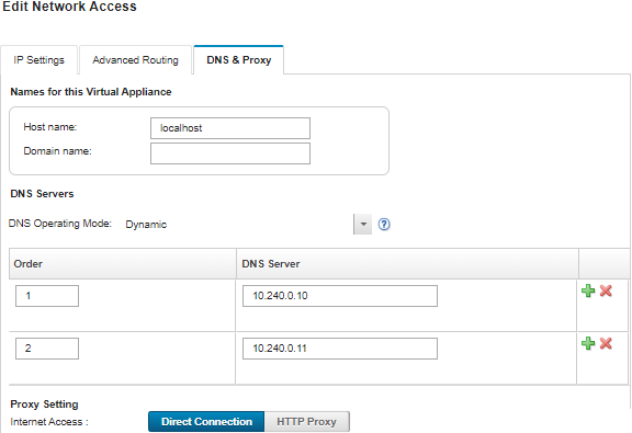 Illustrates the Edit Network Access page.