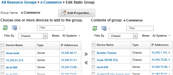 Illustrates an graphical view of an empty rack in the Rack View page.